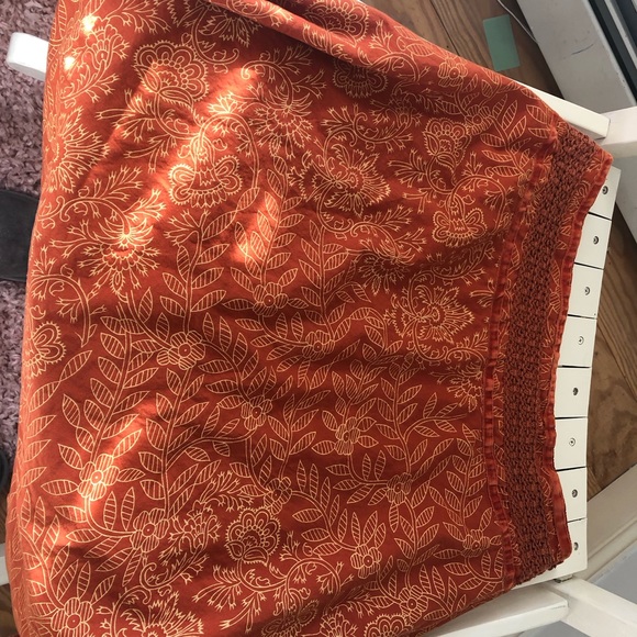 Very pretty, rust color boho a line skirt - Picture 2 of 7